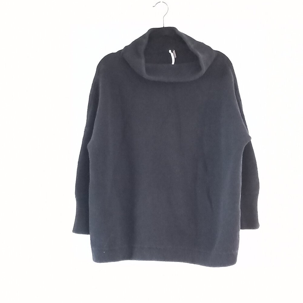 FREE PEOPLE ottoman tunic black mockneck sweater oversized slouchy